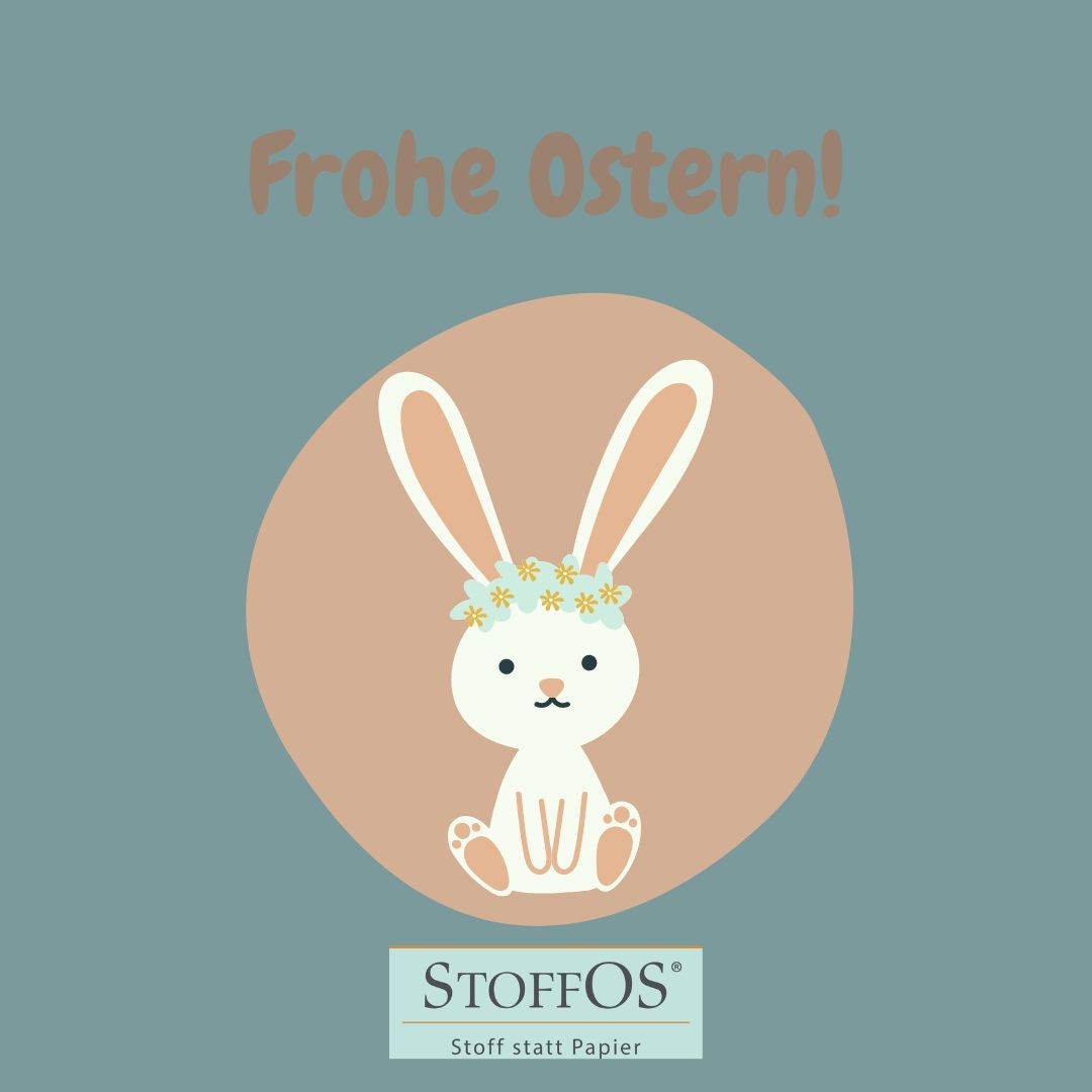 Stofftaschentuch HANDDRUCK 1er S Motiv Osteredition grün pink