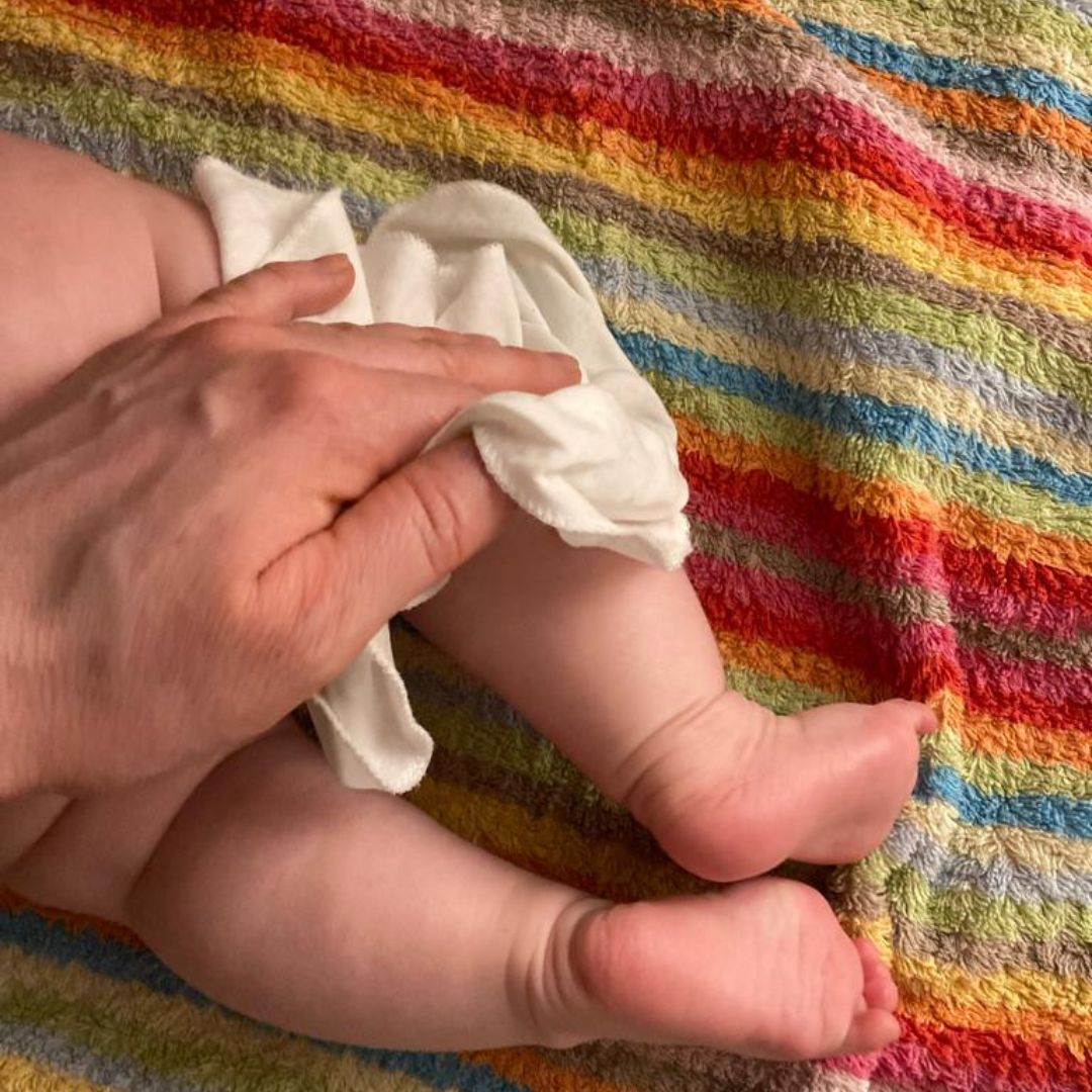 Baby-Pflegetücher 9er weiß S Bio