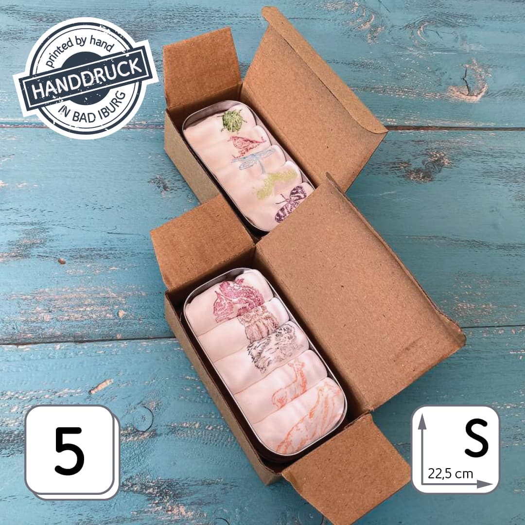 Baby-Pflegetücher Bio HANDDRUCK S 5er Set in Tiny Box
