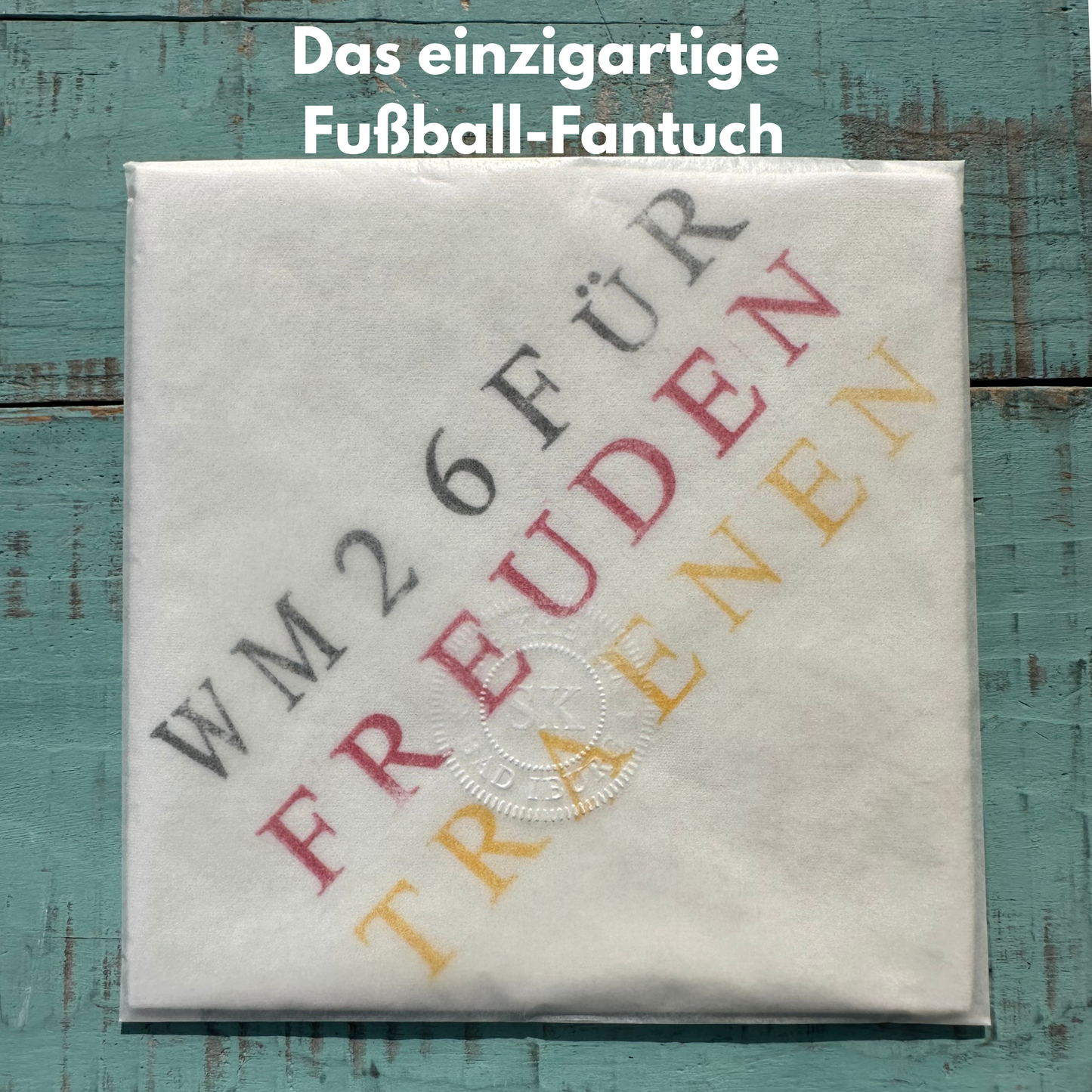 WM 2026 Fußball FAN Tuch Handdruck
