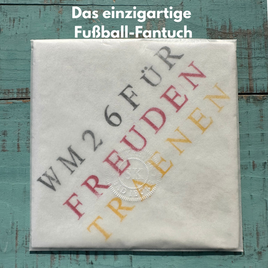 WM 2026 Fußball FAN Tuch Handdruck