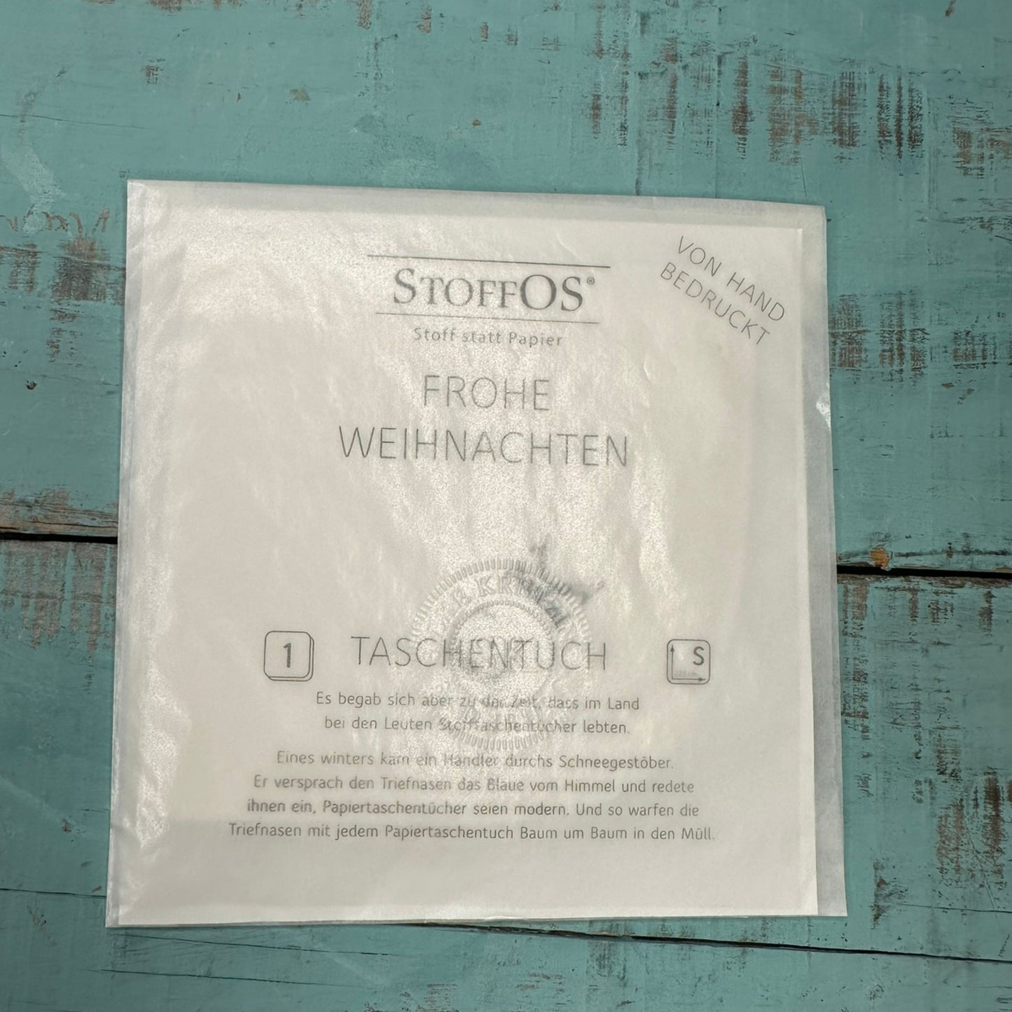 GRATIS bis 1.12.2025 ab 50 € Einkauf Stoff-TaTu - Handdruck mit Initialen