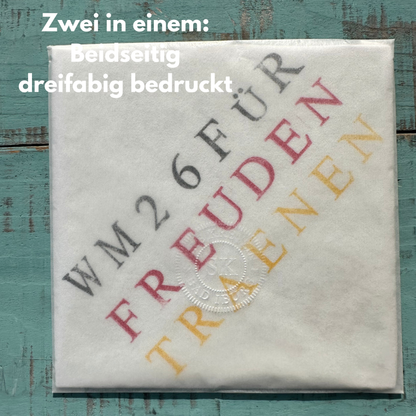 WM 2026 Fußball FAN Tuch Handdruck