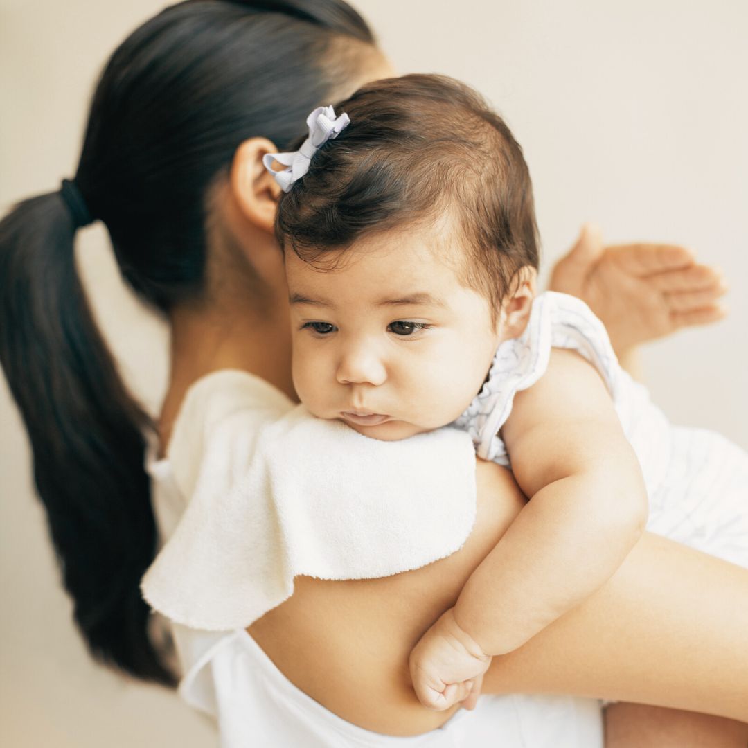 Baby-Pflege-Spuck- und Flauschtücher mit Knopfloch Bio, L