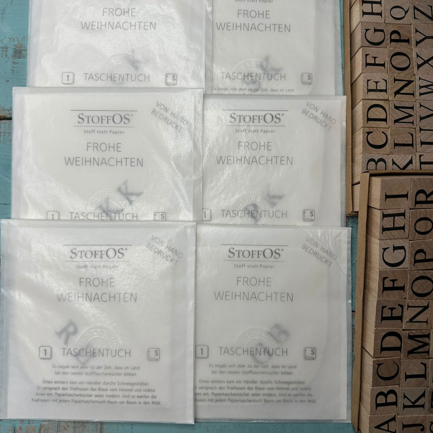 GRATIS bis 1.12.2025 ab 50 € Einkauf Stoff-TaTu - Handdruck mit Initialen