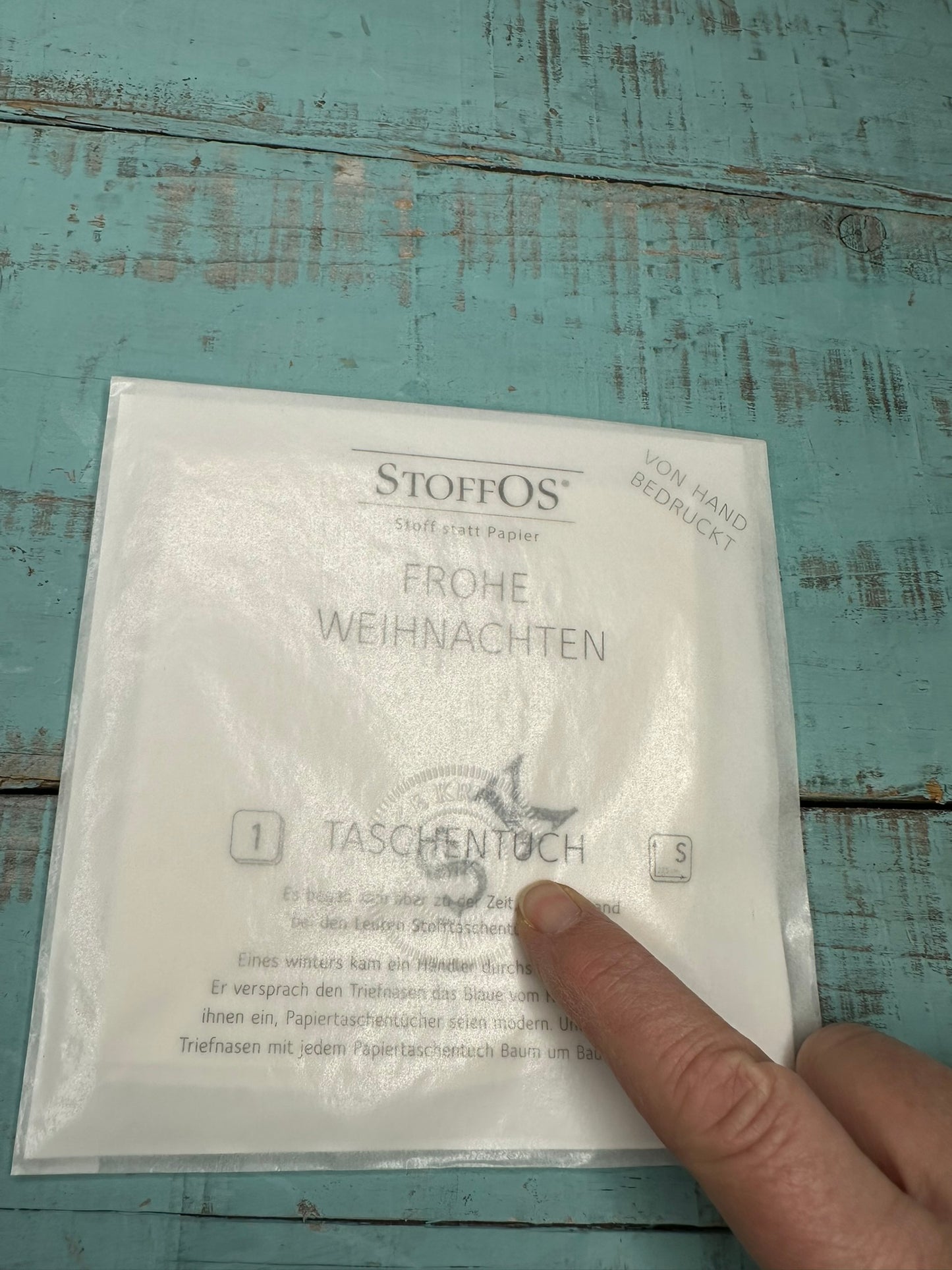 GRATIS bis 1.12.2025 ab 50 € Einkauf Stoff-TaTu - Handdruck mit Initialen