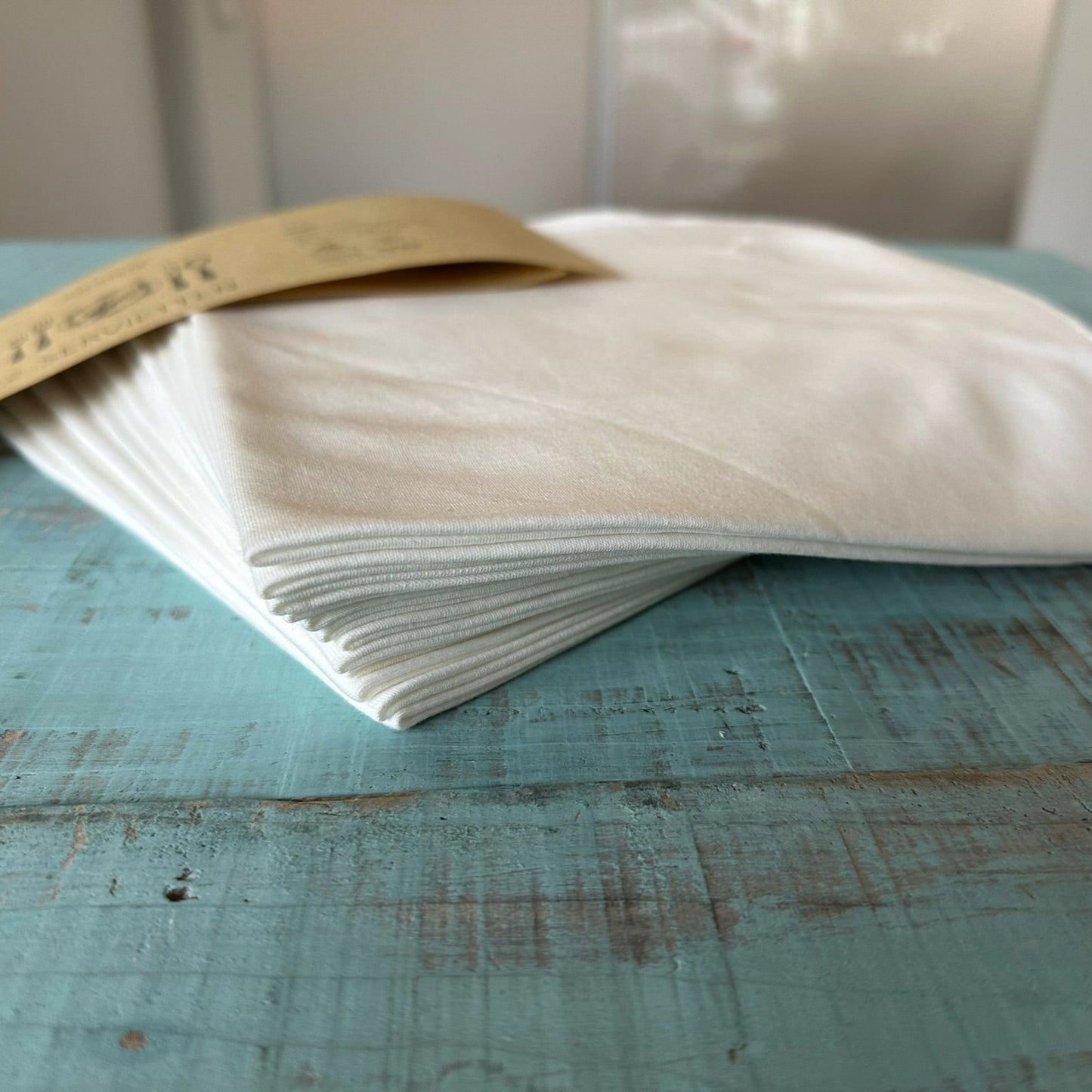 Cloth napkins, white, 2-pack with buttonhole 45 x 45 cm "lip flatterer"